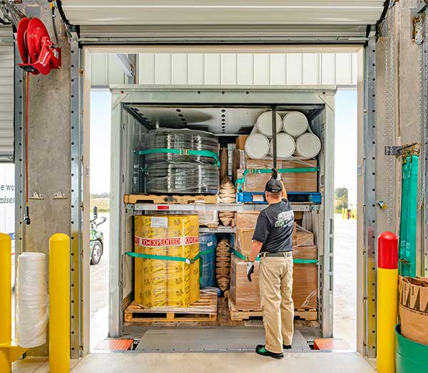 Loaded Back of Trailer 